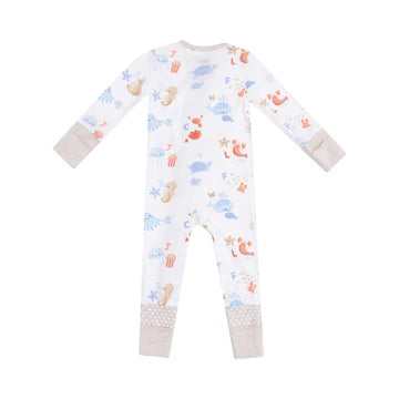 Coastal Sea ABCs Bamboo Convertible Romper