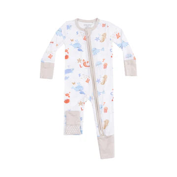 Coastal Sea ABCs Bamboo Convertible Romper