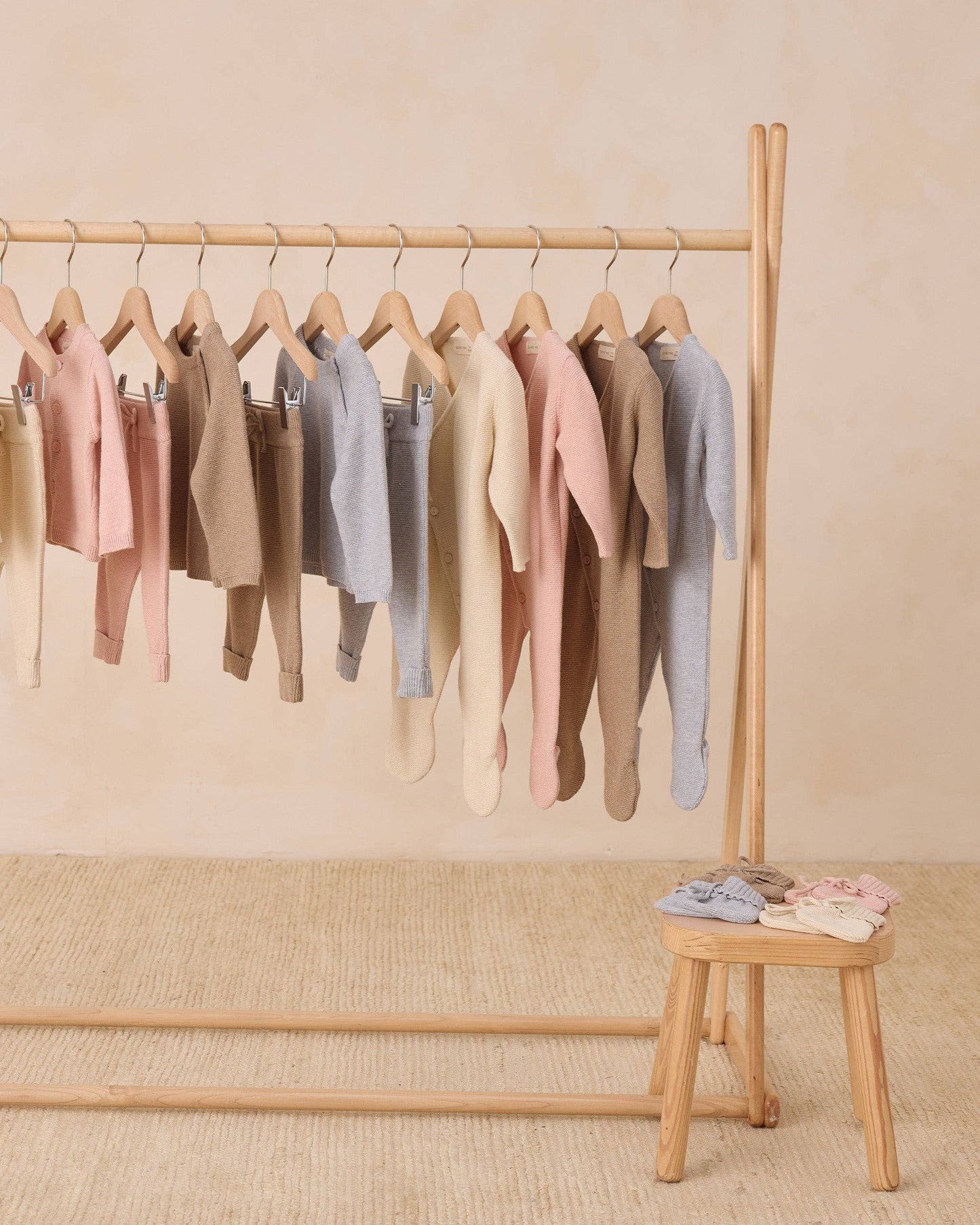 Knit Booties || Heathered Dusty Blue