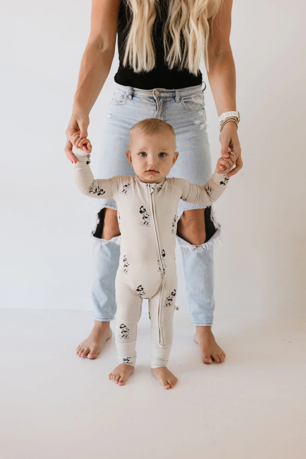 All Aboard - Steamboat Willie - Bamboo Zip Romper