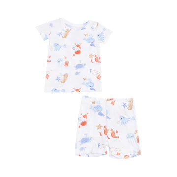 Coastal Sea ABCs Two Piece Short Set - Short Sleeve