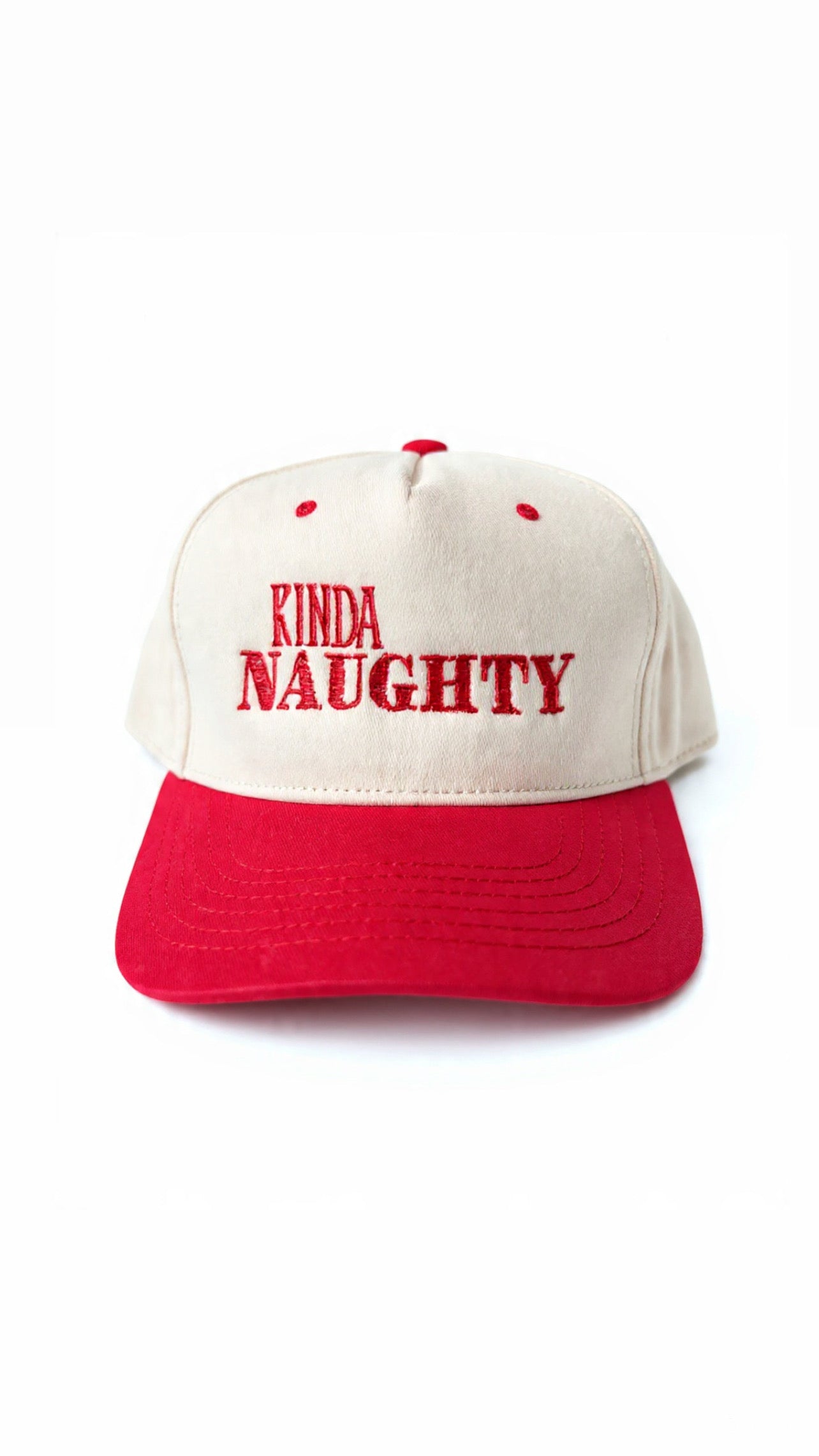 Kinda Naughty Embroidered Snapback - Kids
