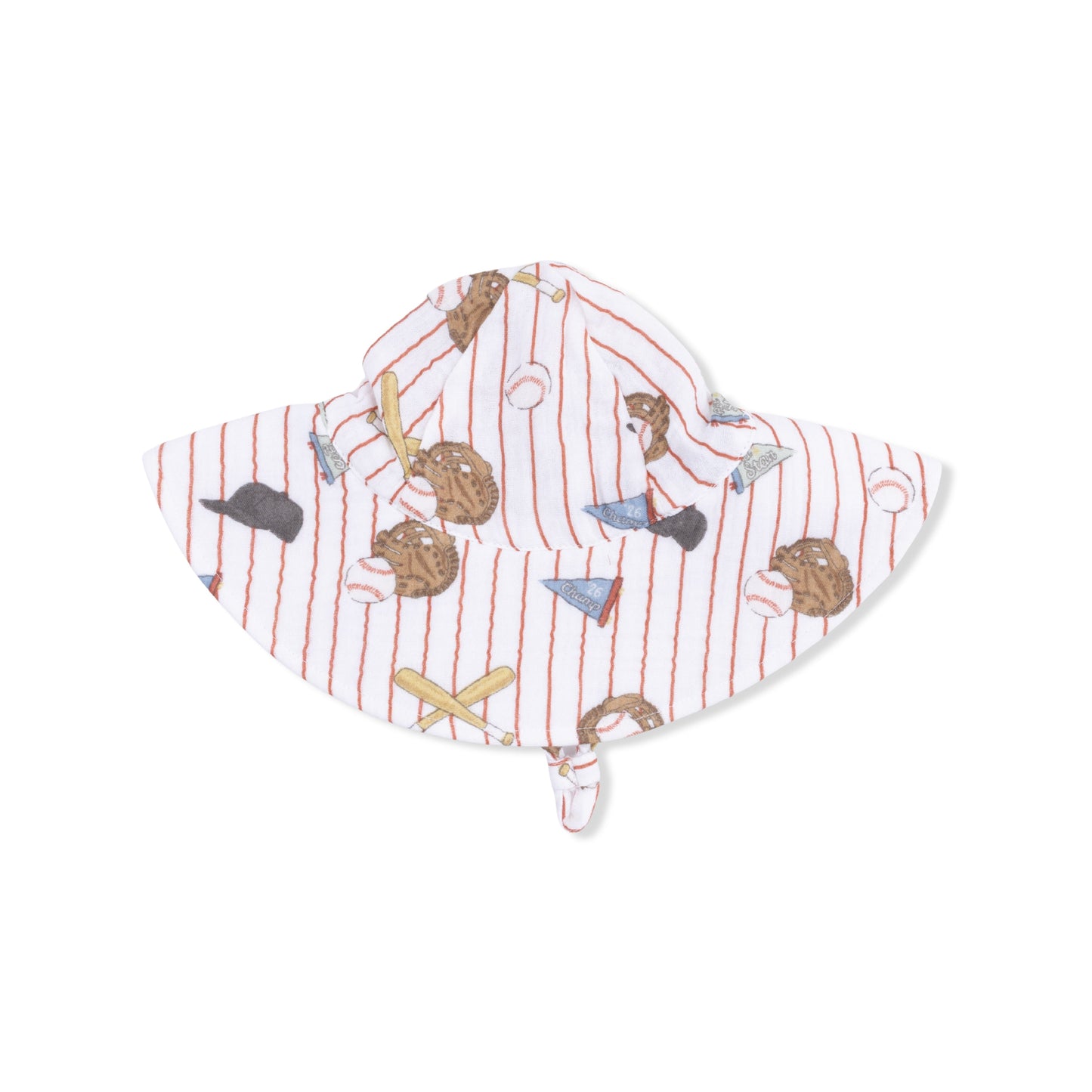 Vintage Baseball Stripe - Wide Brim Sun Hat