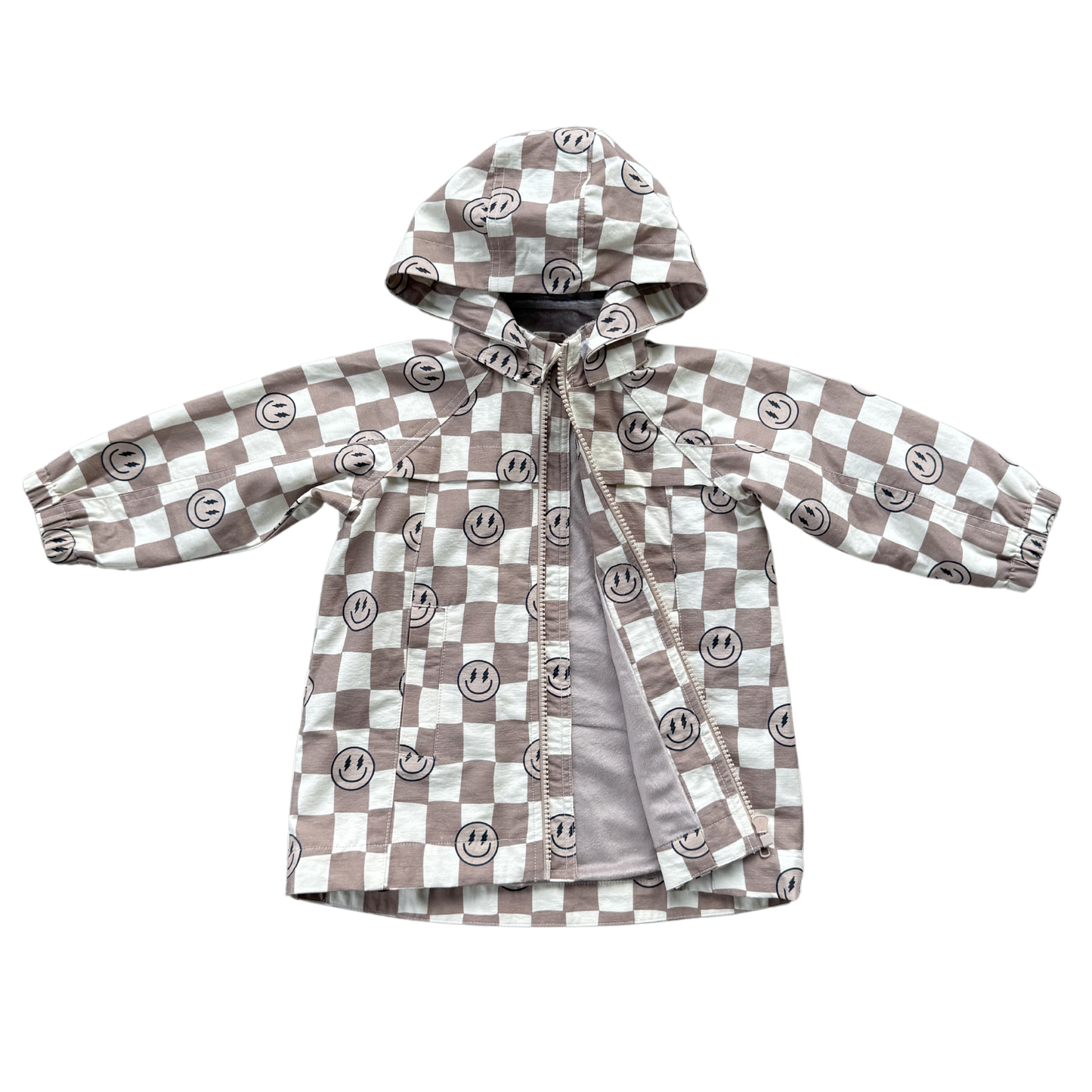 Cotton Jacket Baby/Kids Clothing Fall 2025: Smiley Check in Portabella