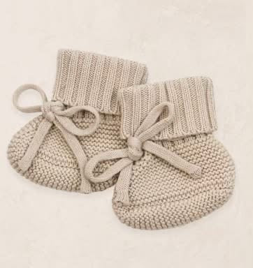Tan - Heirloom Knit Booties