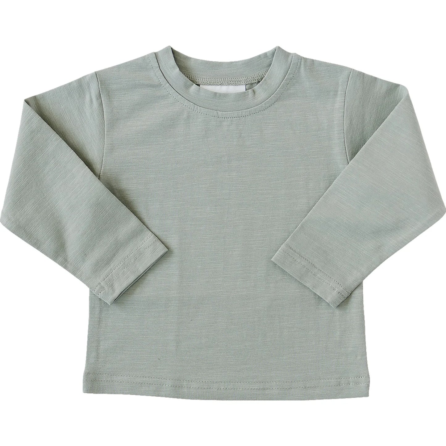 Sage Green Long Sleeve Cotton Tee