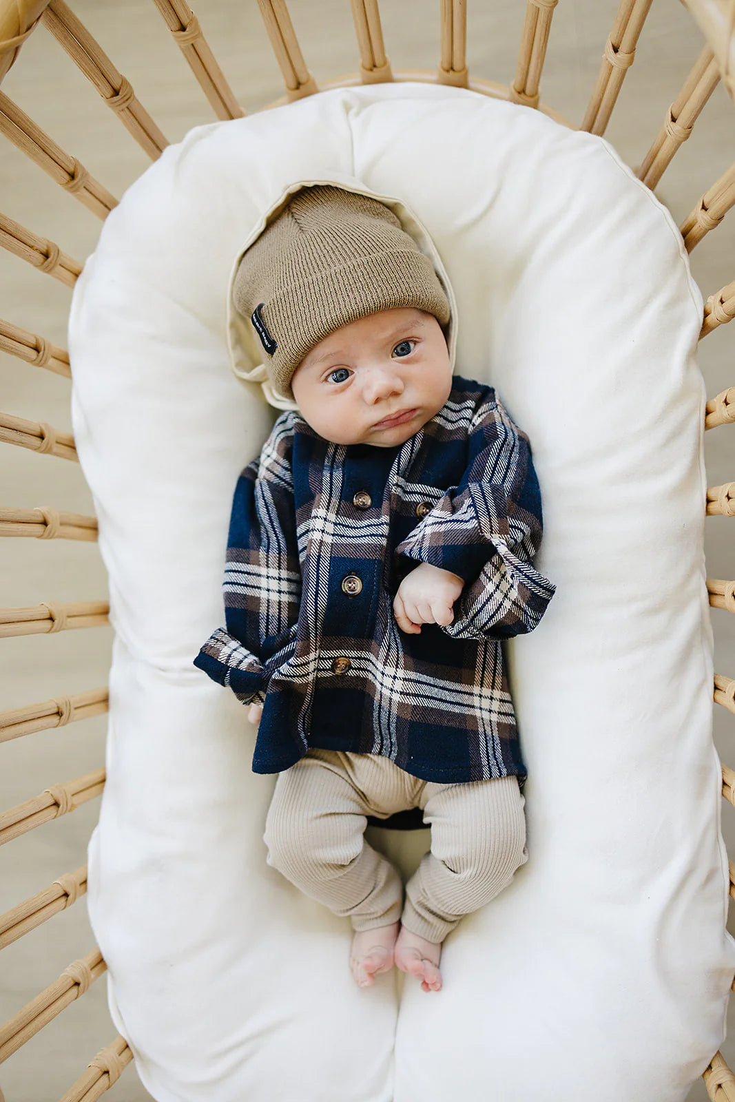 Plain Hooded Flannel Jacket