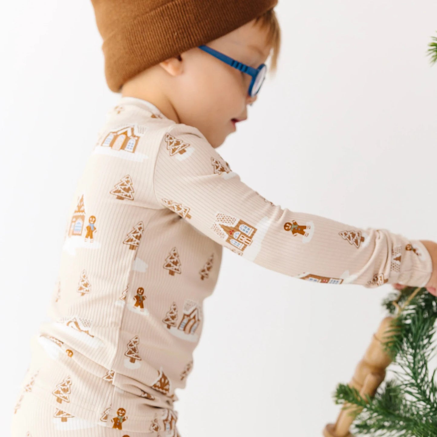 Gingerbread Small Ribbed Bamboo Two Piece Set