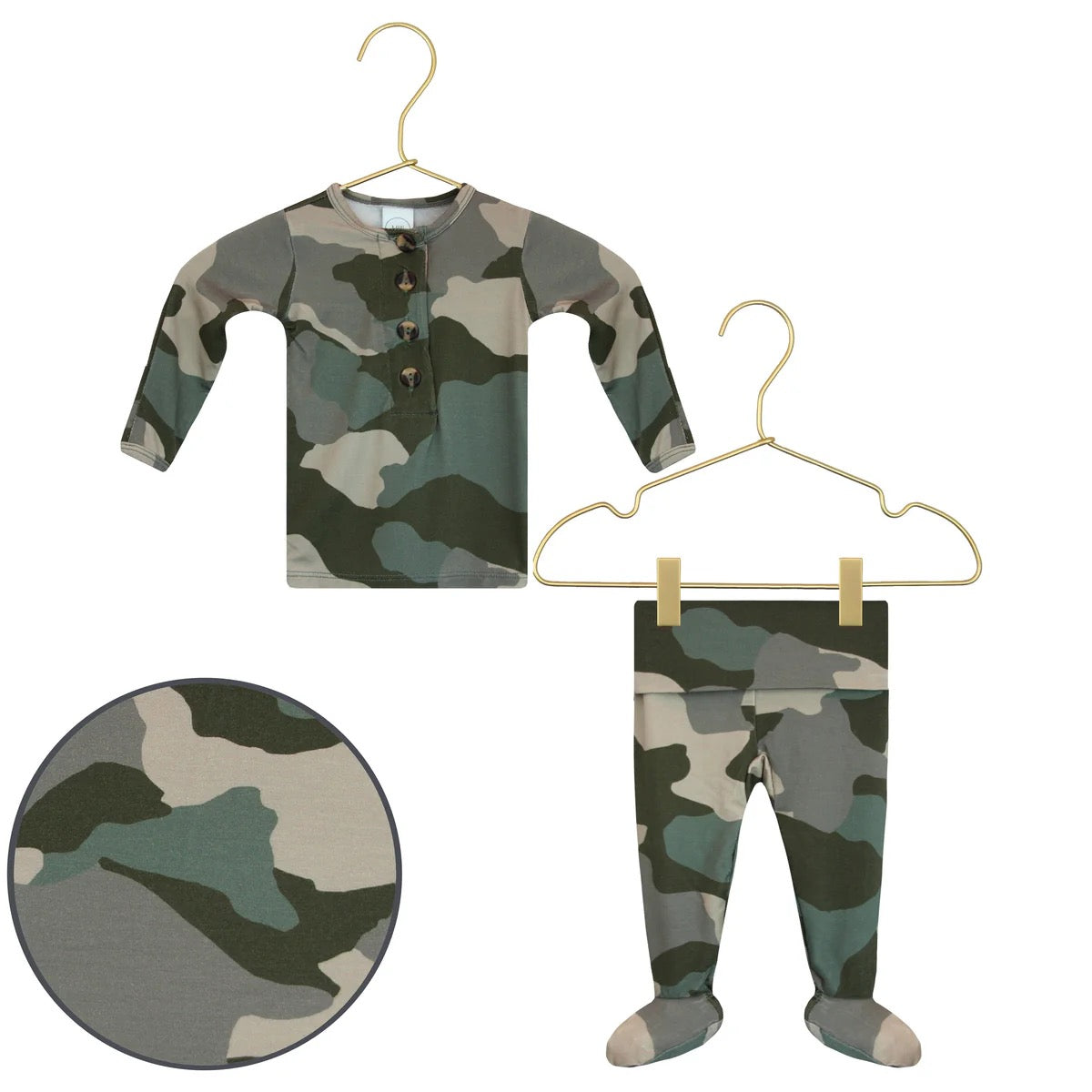 Lou Lou Roger Camo Top Knot Hat
