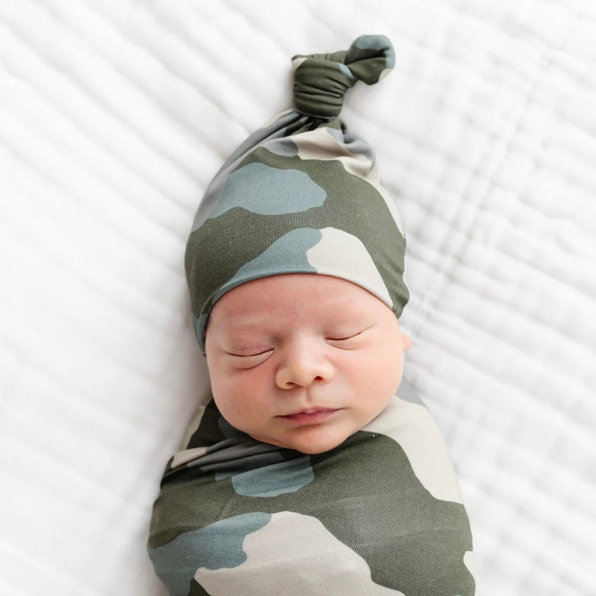 Lou Lou Roger Camo Top Knot Hat