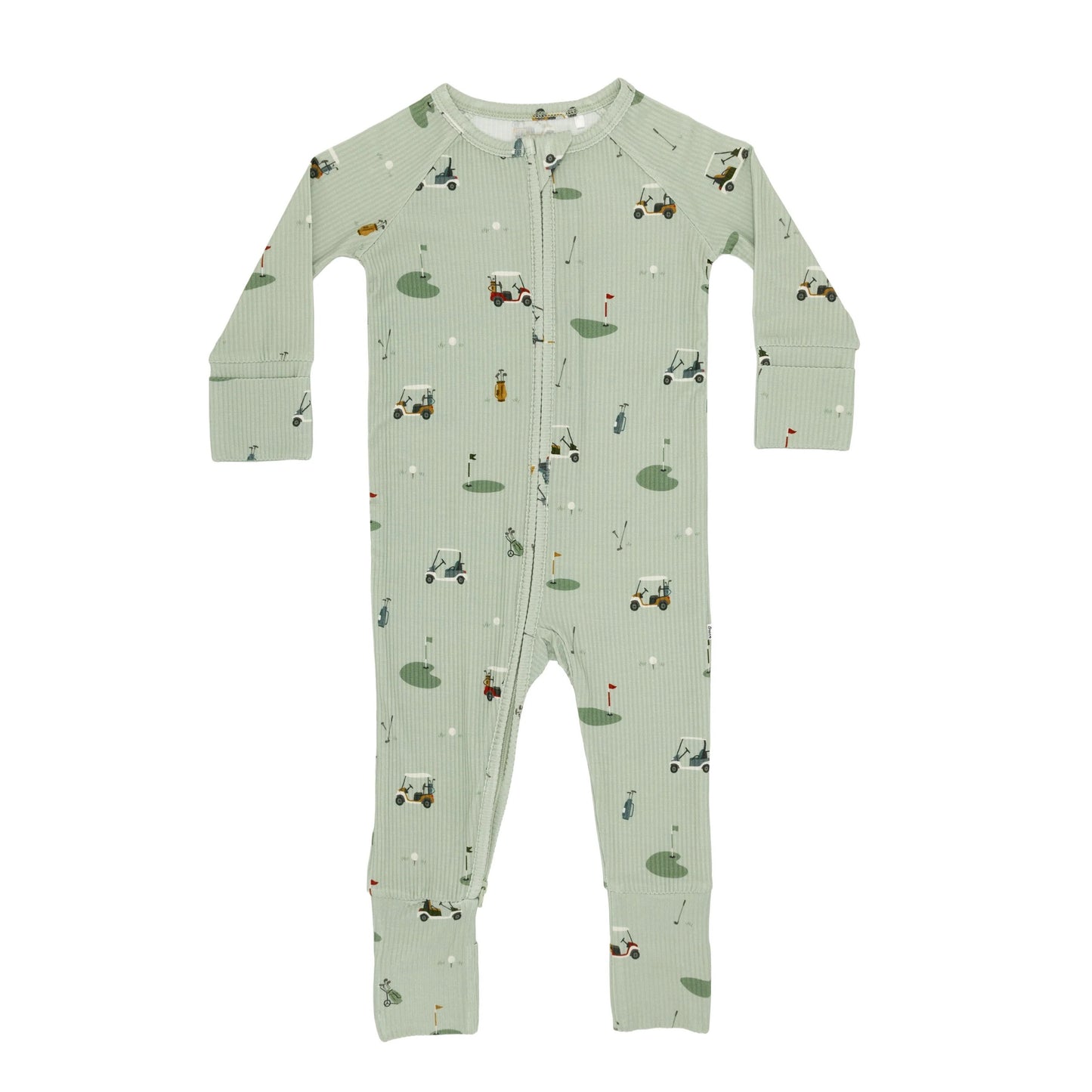 Golf Small Ribbed Bamboo Zip Romper