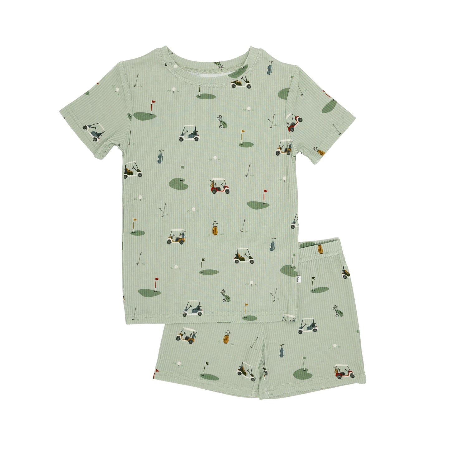 Golf Small Ribbed Bamboo Two Piece SHORT Set