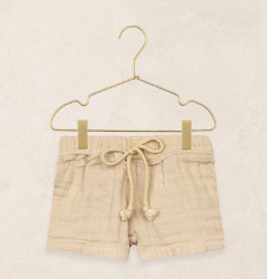 Muslin Cotton Shorts - Tan