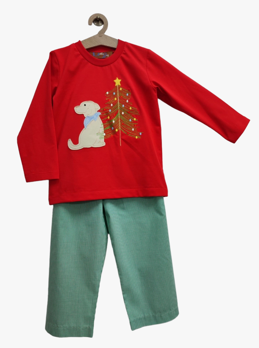 Christmas Dog and Tree Two Piece Set