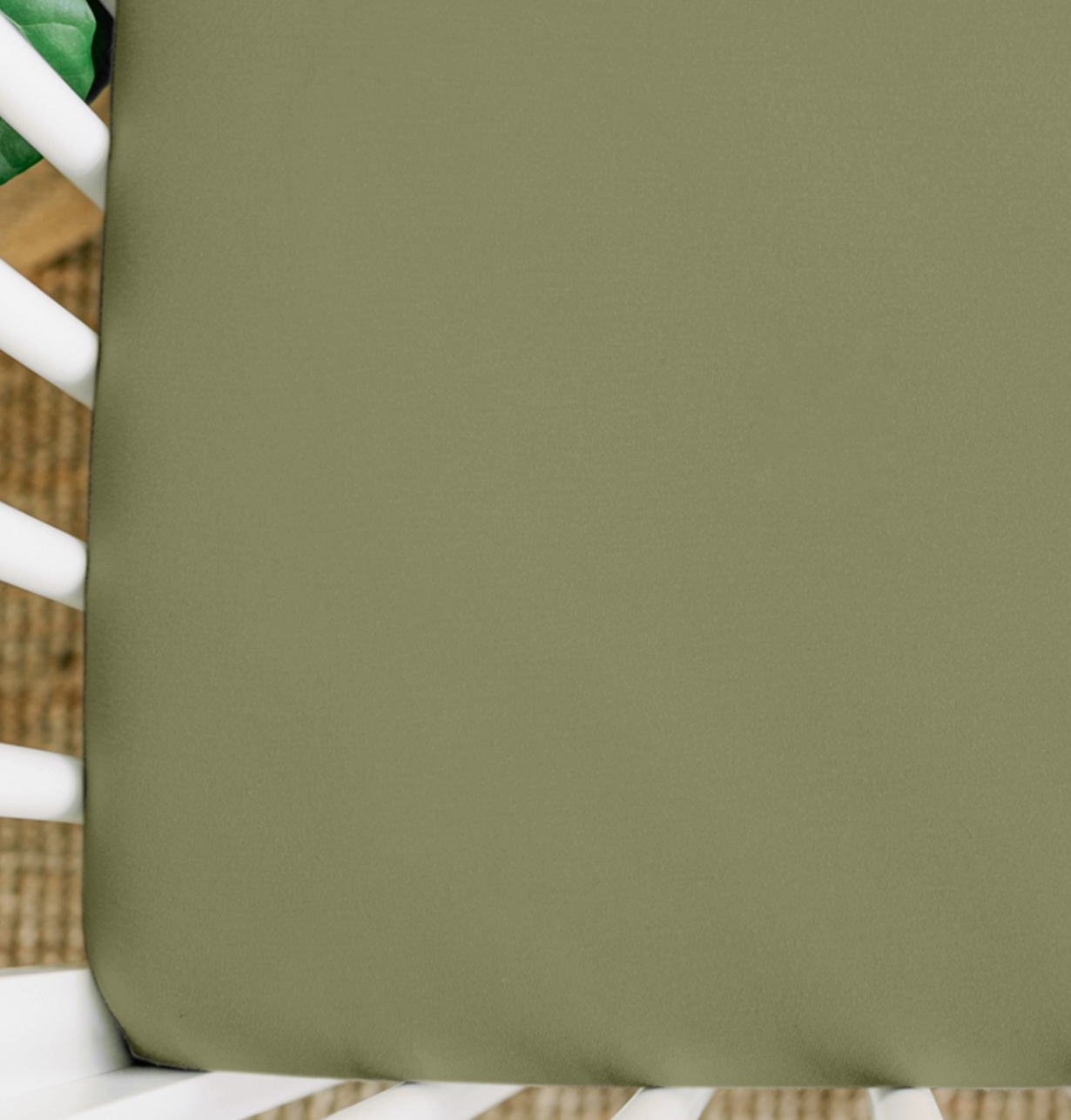 Viscose Bamboo Organic Cotton Fitted Crib Sheet -Sage