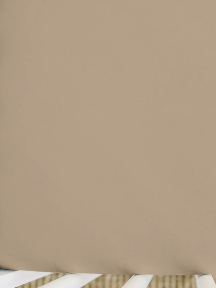 Viscose Bamboo Organic Cotton Fitted Crib Sheet - Sand