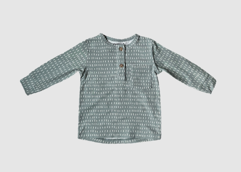 Bamboo Henley Dash Top - Long Sleeve