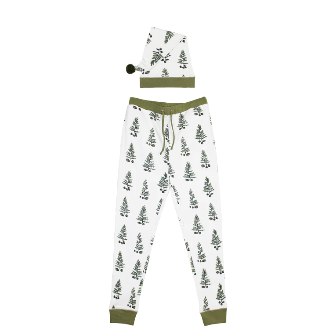 Organic Holiday Men's Pants and Cap - Under the Tree