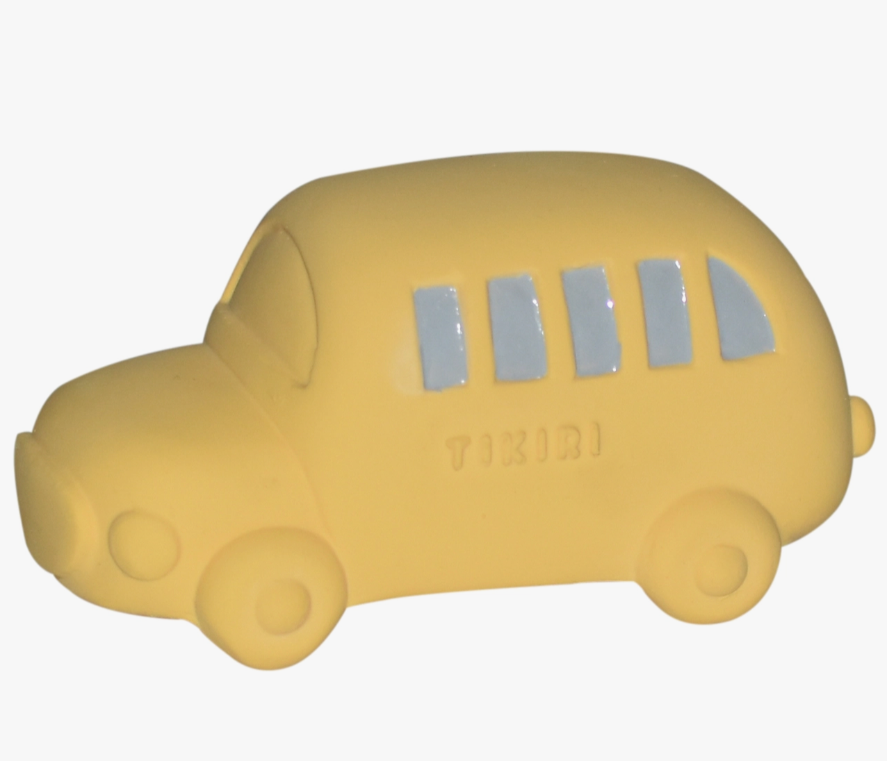 100% Natural Rubber Teether, Rattle, Bath Toy - Bus