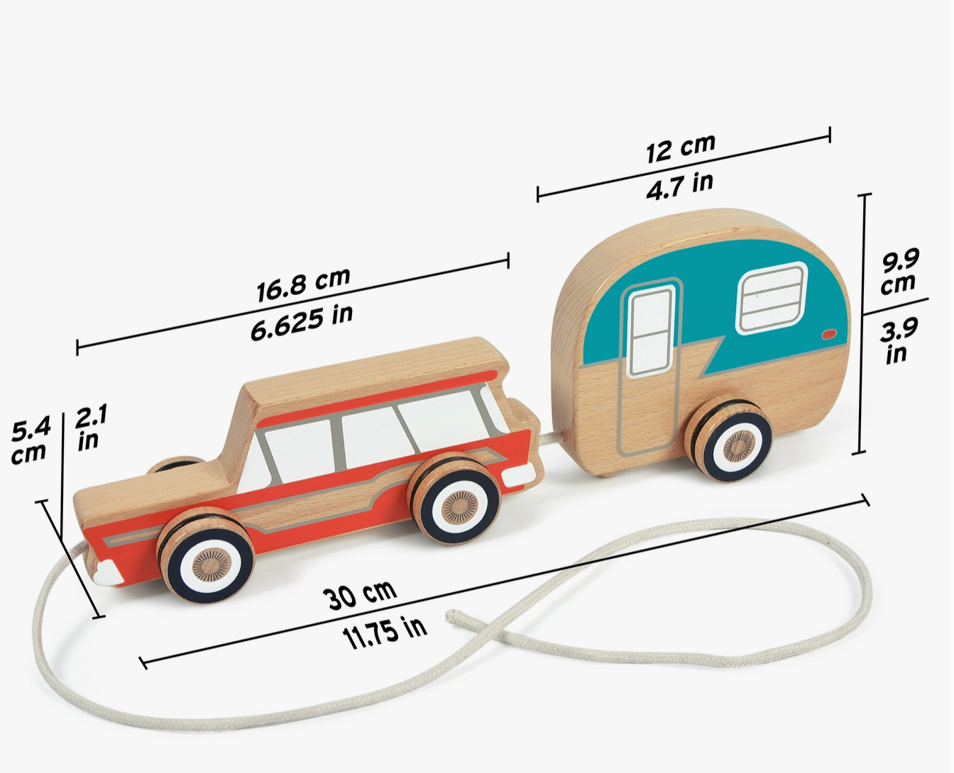 Road Trip Vintage Camper Wooden Pull Toy