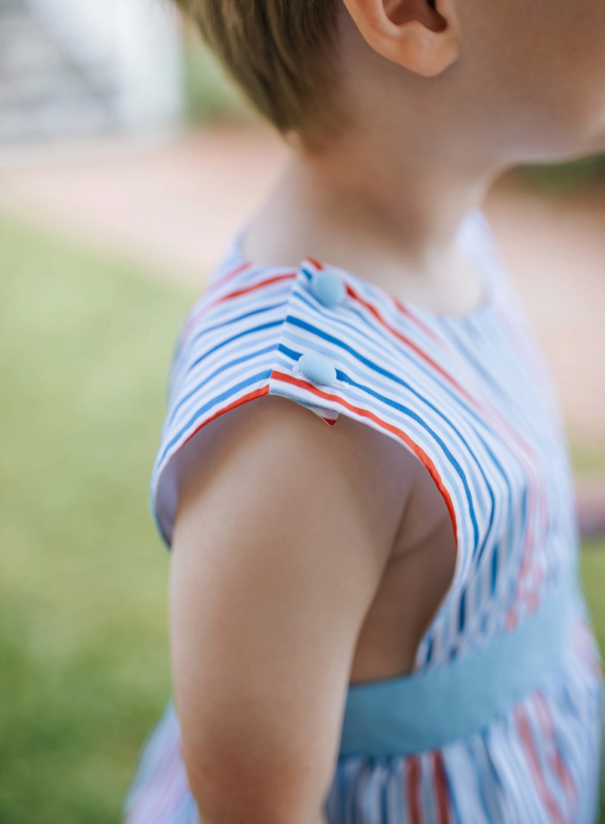 Red, White, Blue Stripe Bubble