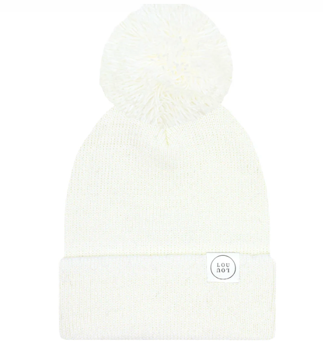 Mommy + Me PomPom Beanie - Ivory