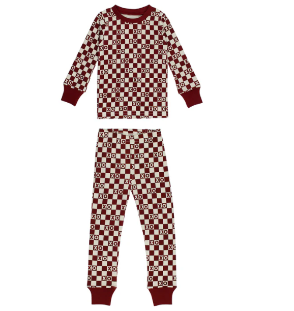 Organic Cotton Loungewear - XOXO Checkered