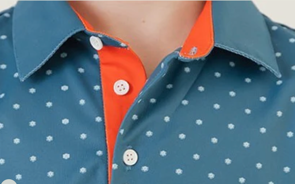 The Dot Blue Performance Polo - Turtlebacks