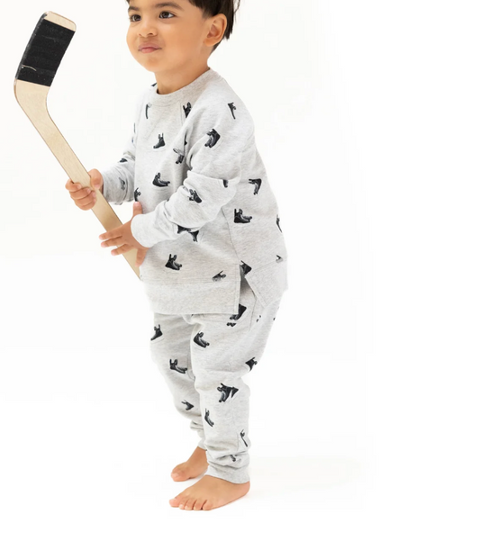 Hockey Raglan Sweatshirt and Jogger Set