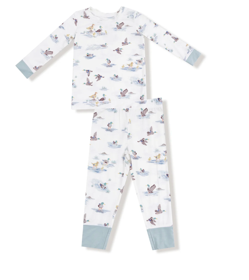 Migrating Mallards Long Sleeve Bamboo Loungewear