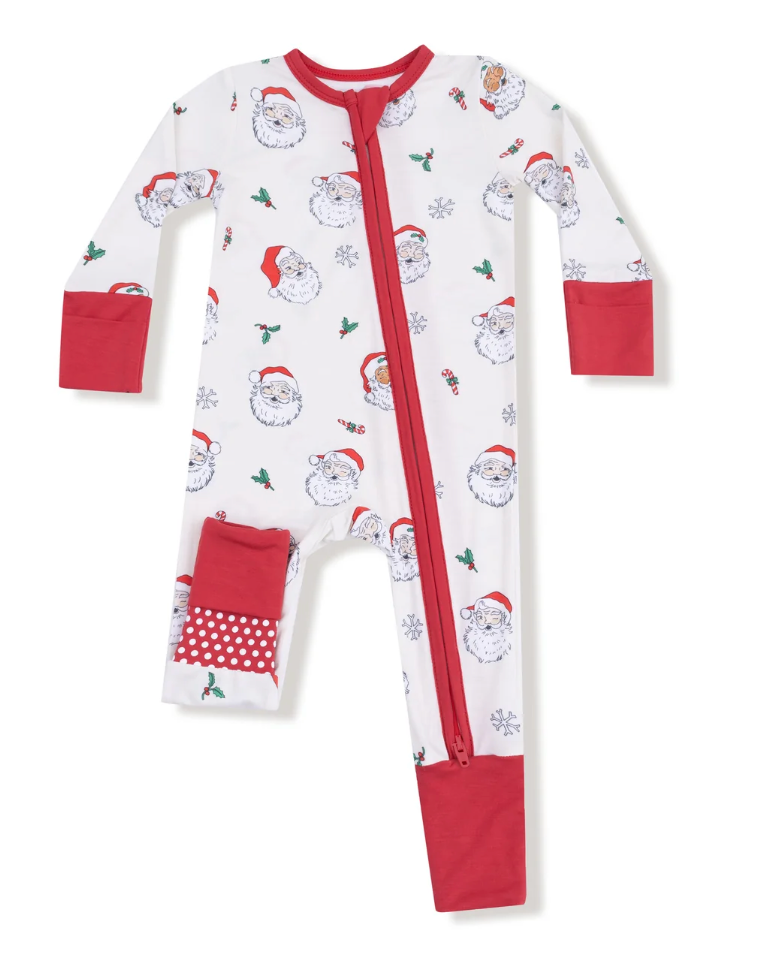 Vintage Santa Convertible Zip Bamboo Romper