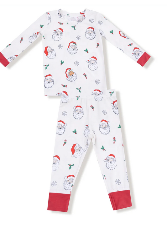 Vintage Santa Long Sleeve Bamboo Loungewear