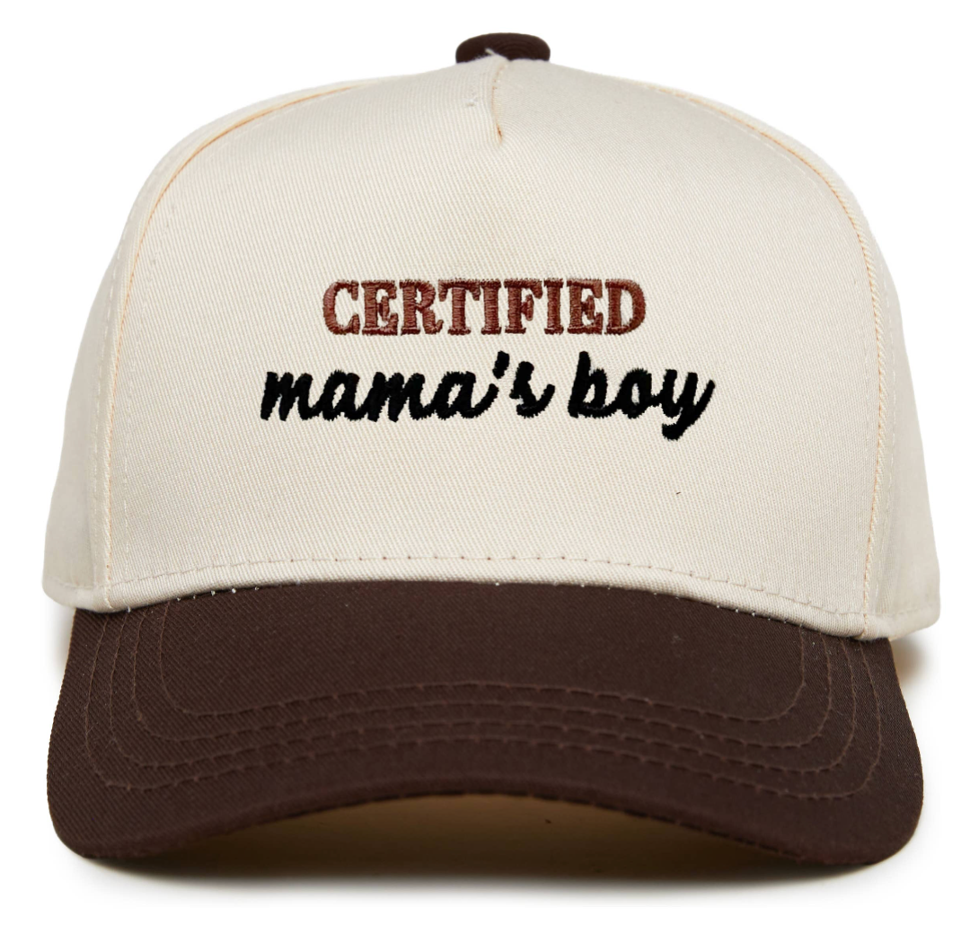 Embroidered Two Tone Vintage Snapback - Certified Mama's Boy