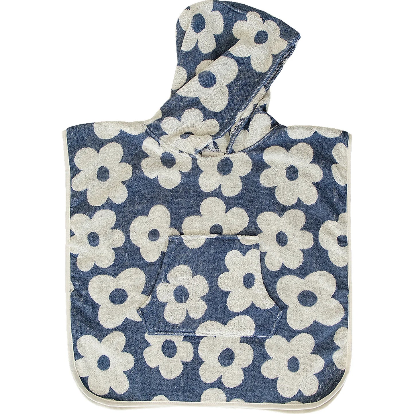 Organic Hooded Beach Poncho Towel - Floral