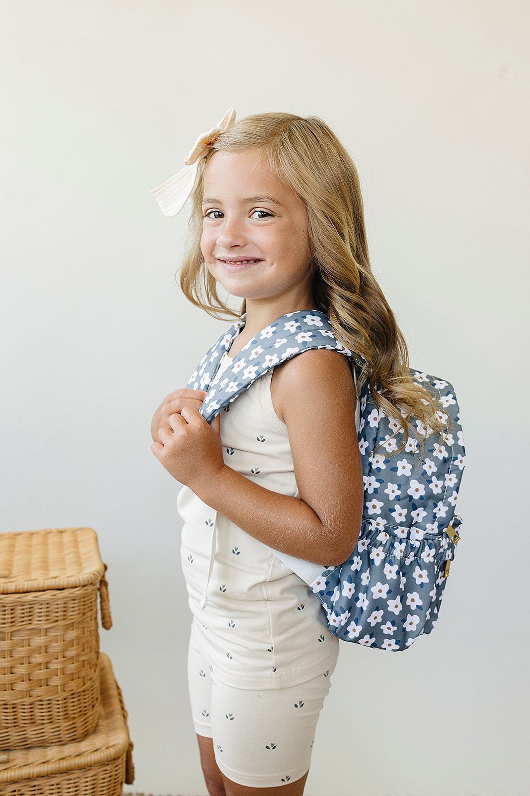 Mini Green Floral Backpack