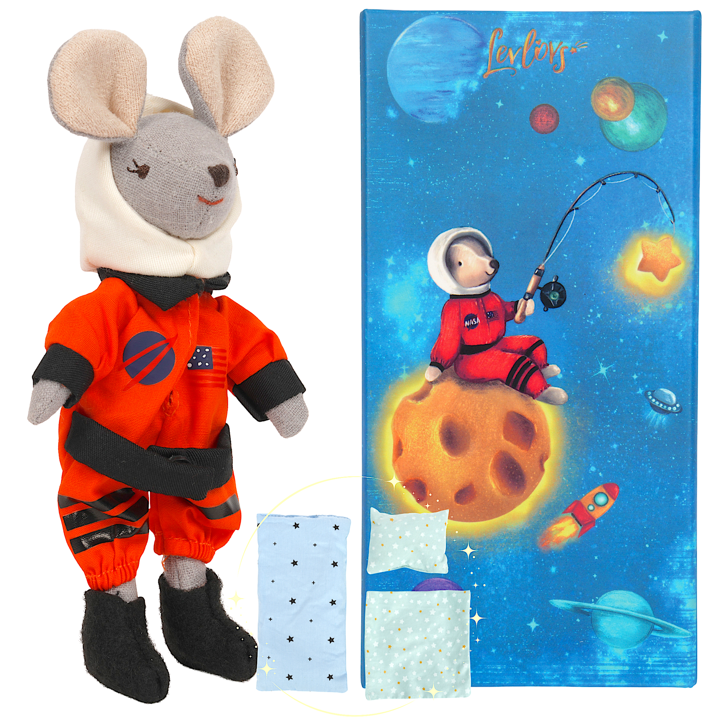 Astronaut Mouse in a Box Bedding + Accessories