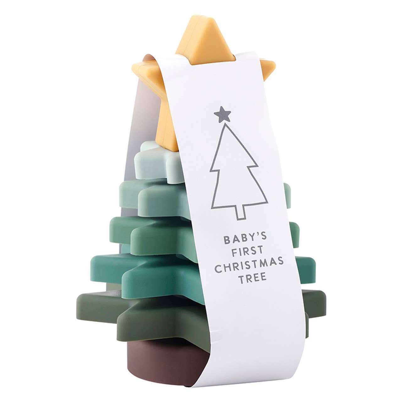 Stacking Christmas Tree Toy: Silicone / 4" W x 5.5" H