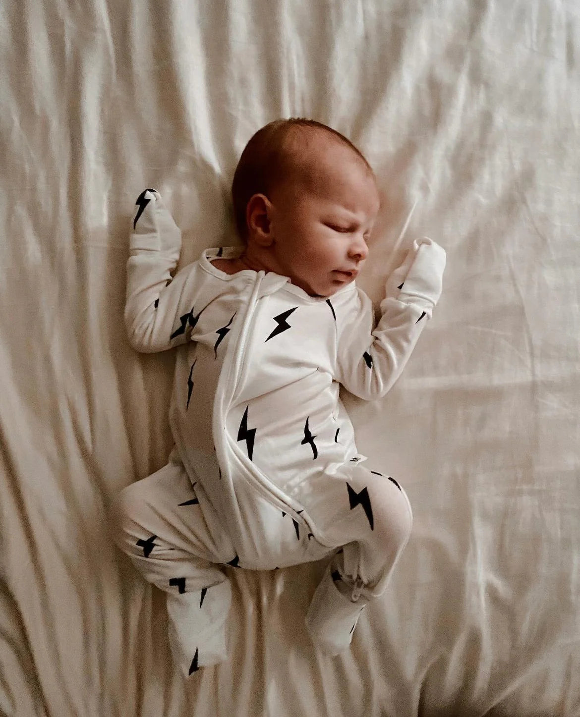 Lightning Bolt Bamboo Zip Romper
