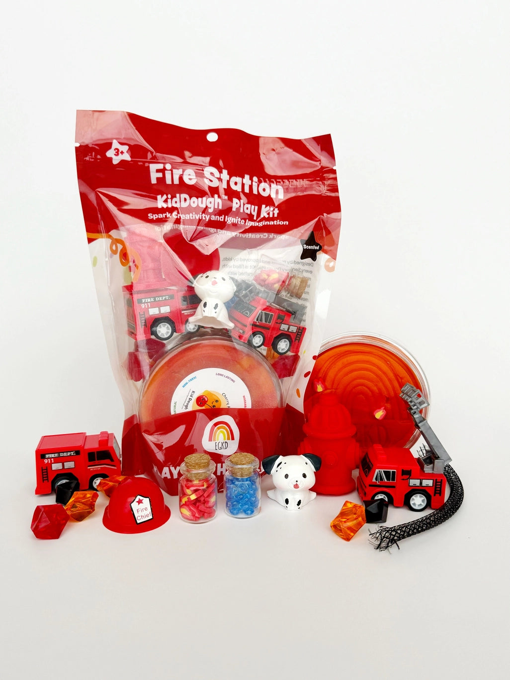 Fire Station (Cherry Mango) Sensory Play Dough Kit