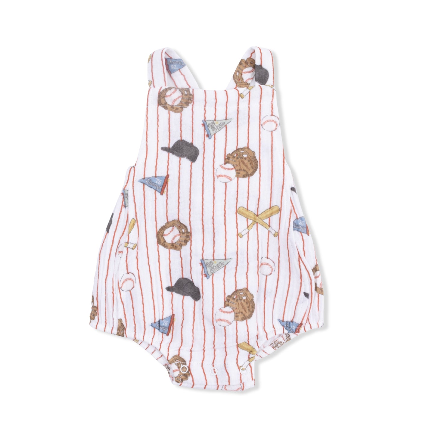Vintage Baseball Stripe - Retro Sunsuit
