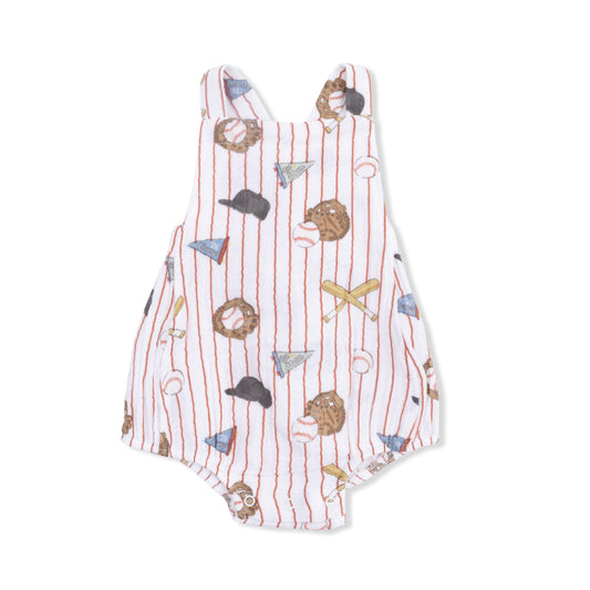 Vintage Baseball Stripe - Retro Sunsuit