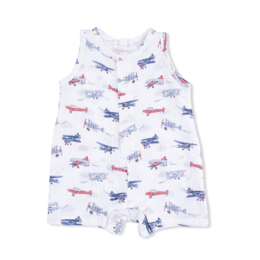 Vintage Planes - Sleeveless Shortie Romper