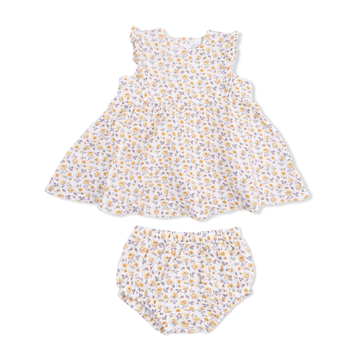 Yellow Country Roses - Ruffle Dress and Bloomer