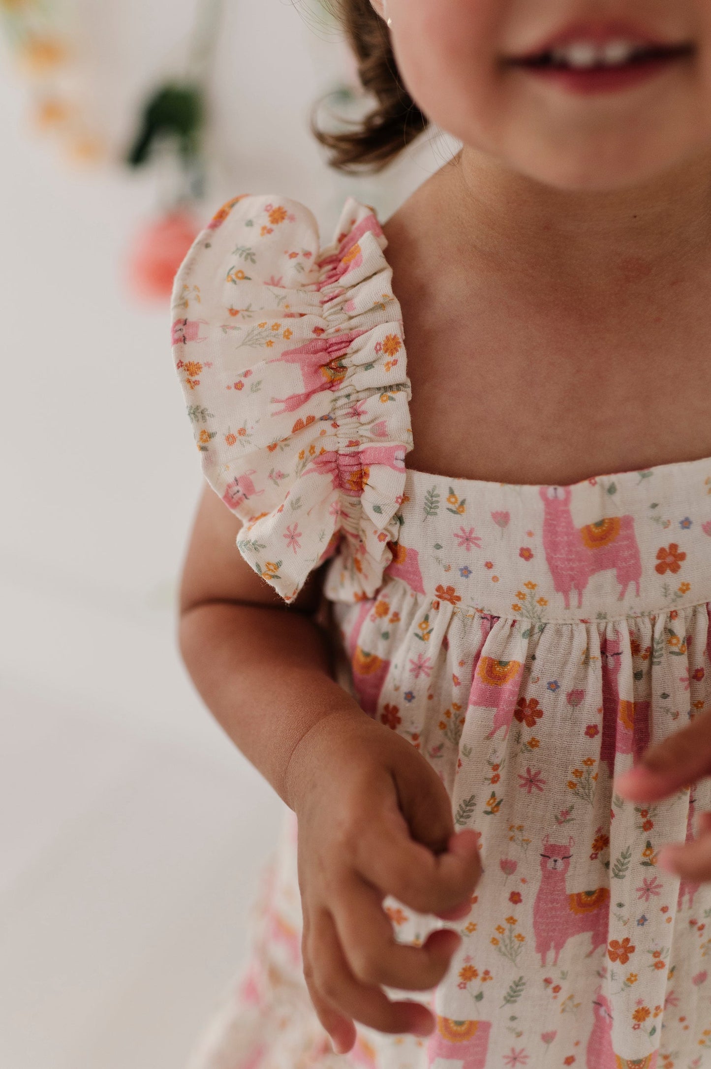 Girl's Drop-Waist Peplum Dress