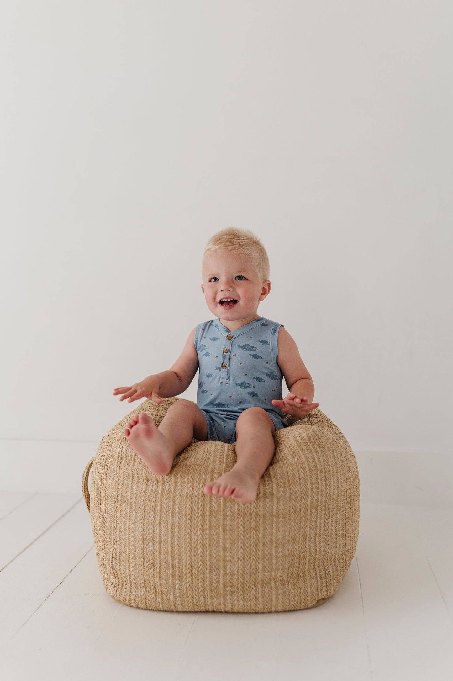 Sleeveless Romper: Fish