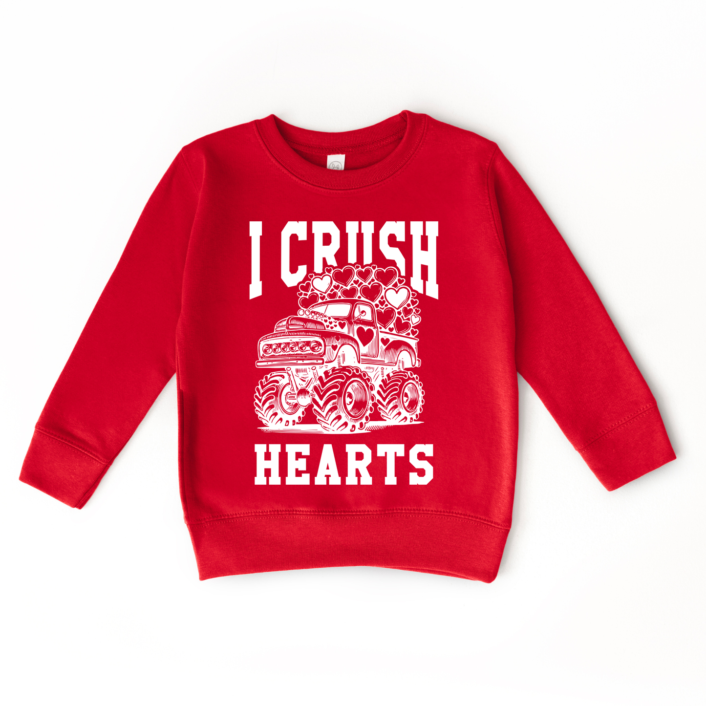 I Crush Hearts Monster Truck- Sweatshirt 3T