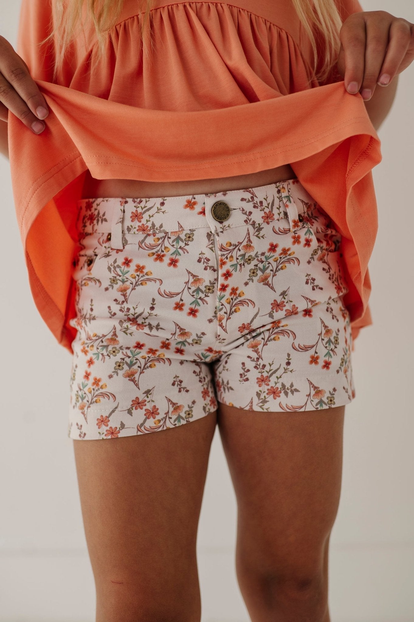 Girl's Printed Twill Shorts