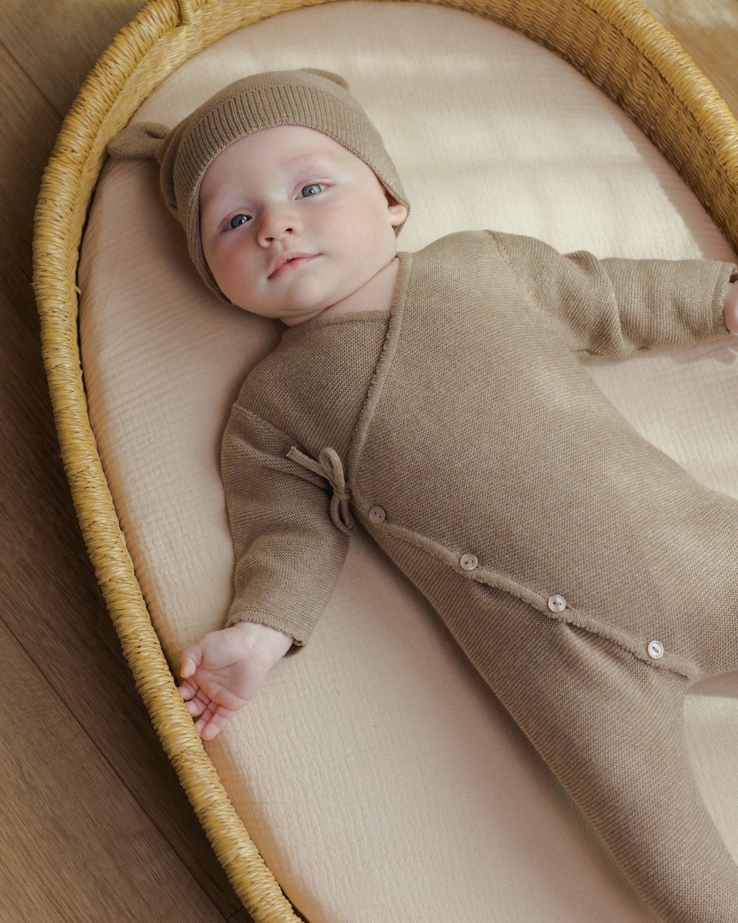 Baby Bear Beanie || Heathered Mocha