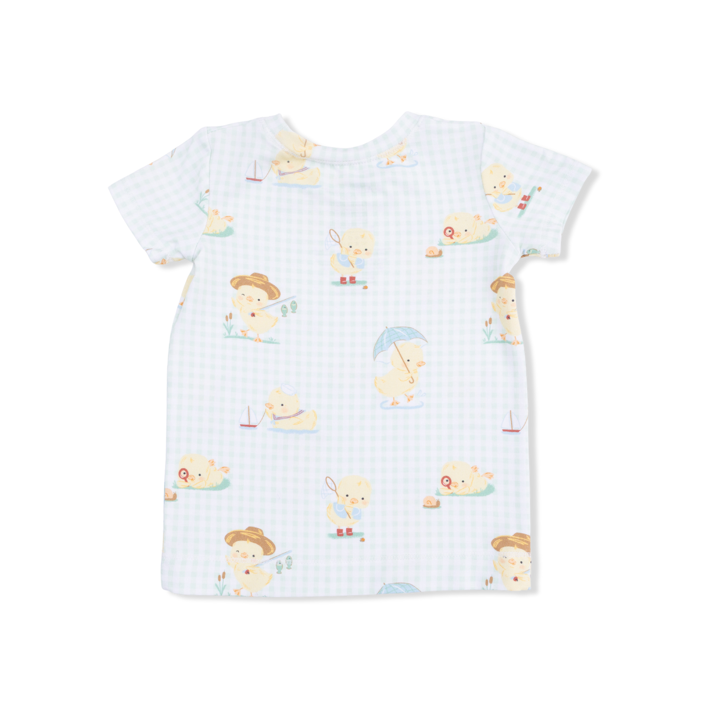 Vintage Spring Ducklings Green - Loungewear Short Set