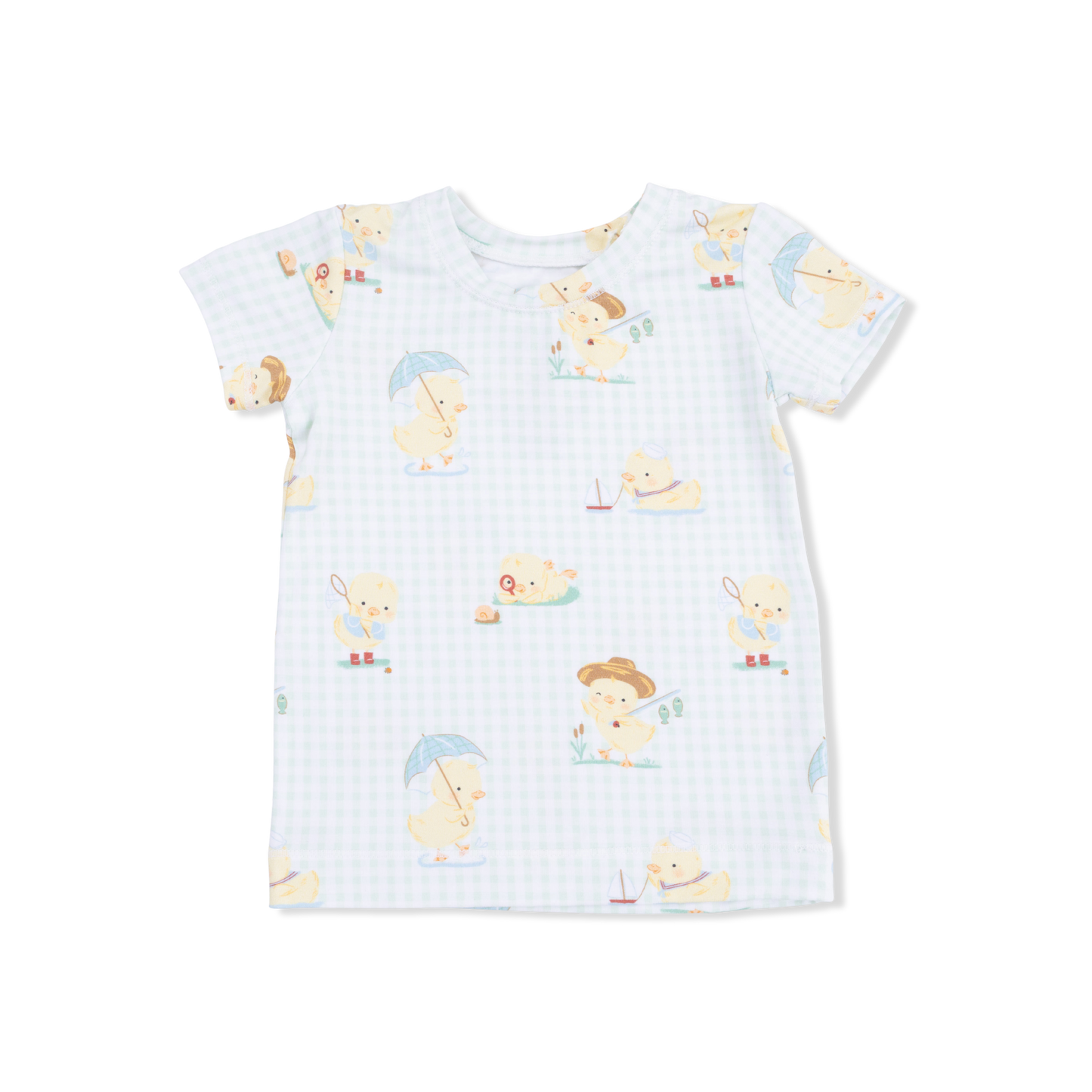 Vintage Spring Ducklings Green - Loungewear Short Set